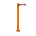 Montour Line Stanchion Belt Barrier Fixed Base Orange Post 16ft.R. Caution Belt MSX650F-OR-CAURW-160